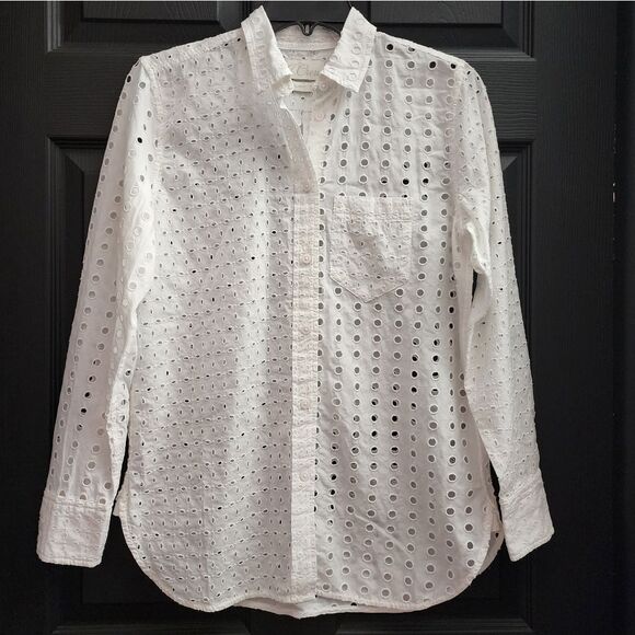 J. Crew Classic-Fit Shirt In Eyelet - Picture 4 of 10